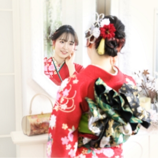 成人式 レンタル衣装 撮影